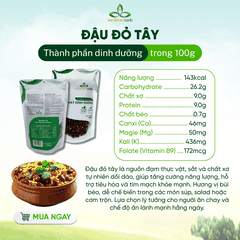 Đậu Đỏ Tây Myanmar 500g - Hạt to mẩy - Thuần tự nhiên - Giàu đạm, chất xơ - Món chay, ăn kiêng
