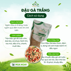 Đậu Gà Trắng Canada 250g - Hạt cao cấp - Giàu vitamin, khoáng chất - Món chay, giảm cân