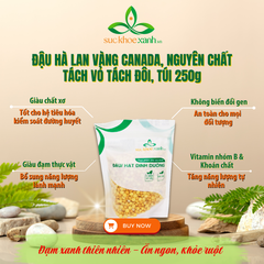 Đậu hà lan vàng tách đôi, nhập khẩu từ Canada, Túi 250g