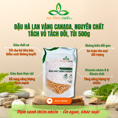Đậu hà lan vàng tách đôi, nhập khẩu từ Canada, Túi 500g