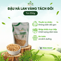 Đậu Hà Lan Vàng Tách Đôi Canada 250g - Hạt sạch, thuần tự nhiên - Nấu súp, ăn chay, giảm cân