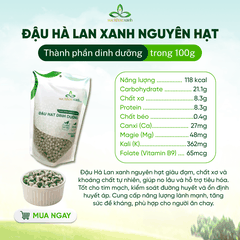 Combo 02- 1 Đậu Gà & 1 Đậu Hà lan xanh nguyên Hạt (mỗi túi 500g)
