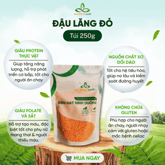 Combo 05- 1 Đậu Lăng đỏ & 1 Đậu Lăng xanh & 1 Đậu Hà lan vàng tách đôi nhập khẩu (mỗi túi 250g)