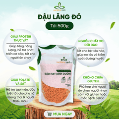 Combo 07- 1 Đậu gà & 1 Đậu Lăng đỏ & 1 Hà lan xanh nguyên hạt (mỗi túi 500g)