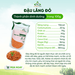 Combo 01- 1 Đậu Gà & 1 Đậu Lăng đỏ (mỗi túi 500g)