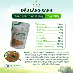Combo 05- 1 Đậu Lăng đỏ & 1 Đậu Lăng xanh & 1 Đậu Hà lan vàng tách đôi nhập khẩu (mỗi túi 250g)