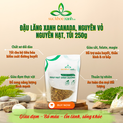 Đậu lăng xanh nhập khẩu từ Canada, Túi 250g