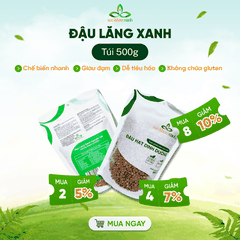 Đậu Lăng Xanh Canada 500g- Không biến đổi gen - Hạt tuyển chọn - Ăn kiêng, thực dưỡng