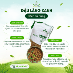 Combo 08- 1 Đậu gà & 1 Đậu Lăng xanh & 1 Đậu Hà lan xanh nguyên Hạt (mỗi túi 500g)