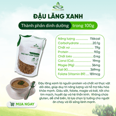 Combo 08- 1 Đậu gà & 1 Đậu Lăng xanh & 1 Đậu Hà lan xanh nguyên Hạt (mỗi túi 500g)