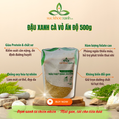 Đậu Xanh Túi 500g, nhập khẩu từ Ấn Độ