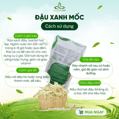 Đậu xanh mốc (đậu xanh tiêu) Myanmar 500g - Tỉ lệ nãy mầm cao - Chuyên làm giá đỗ