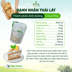 Hạnh Nhân Lát Tự Nhiên 250g – Ăn Chay -Làm Đẹp Da -Bổ Sung Dinh Dưỡng Cao Cấp -Topping -Làm bánh