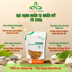 Hạt Hạnh nhân tự nhiên chưa rang nhập khẩu từ Mỹ