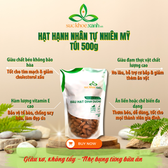 Hạt Hạnh nhân tự nhiên chưa rang nhập khẩu từ Mỹ