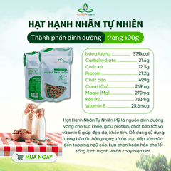 Sức Khỏe Xanh – Hạnh Nhân Sống Tự Nhiên Mỹ 500g – Bổ Sung Vitamin E -Chất Béo Tốt - Sỉ lẻ giá tốt