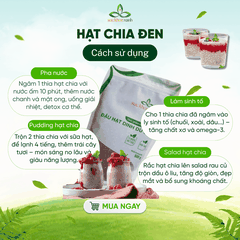 Sức Khỏe Xanh – Chia Đen Peru/Ấn Độ 500g – Hạt Dinh Dưỡng Ăn Kiêng, Hỗ Trợ Giảm Cân, Tốt Cho Tim Mạch