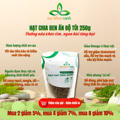 Sức Khỏe Xanh – Hạt Chia Đen Peru/Ấn Độ – Hạt Sạch Tăng Năng Lượng, Làm Đẹp Da, Tốt Cho Tiêu Hóa