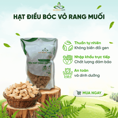Hạt điều bóc vỏ rang muối Sức Khỏe Xanh