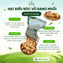 Hạt điều bóc vỏ rang muối Sức Khỏe Xanh