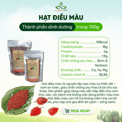 Hạt điều màu – Gia vị tạo màu thực phẩm, 100% tự nhiên, không phẩm màu