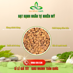 Sức Khỏe Xanh – Hạnh Nhân Sống Tự Nhiên Mỹ 500g – Bổ Sung Vitamin E -Chất Béo Tốt - Sỉ lẻ giá tốt