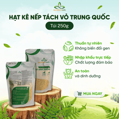 Kê Nếp Vàng Tách Vỏ Trung Quốc 250g – Hạt Nguyên Liệu Nấu Cháo, Làm Bột Ngũ Cốc, Ăn Kiêng Healthy