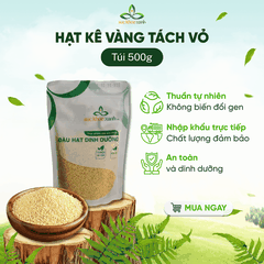 Kê Nếp Vàng Tách Vỏ Trung Quốc 250g – Hạt Nguyên Liệu Nấu Cháo, Làm Bột Ngũ Cốc, Ăn Kiêng Healthy