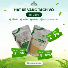 Kê Nếp Vàng Tách Vỏ Trung Quốc 250g – Hạt Nguyên Liệu Nấu Cháo, Làm Bột Ngũ Cốc, Ăn Kiêng Healthy