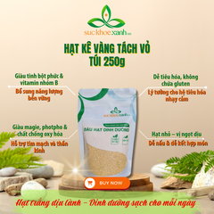 Hạt Kê vàng tách vỏ nhập khẩu từ Trung Quốc (Kê nếp), Túi 250g