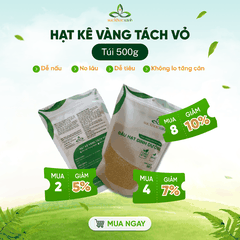 Kê Tẻ Vàng Tách Vỏ Nga 500g – Hạt Nguyên Liệu Nấu Cháo, Làm Bột Ngũ Cốc, Ăn Kiêng Healthy