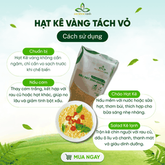 Kê Nếp Vàng Tách Vỏ Trung Quốc 500g – Hạt Nguyên Liệu Nấu Cháo, Làm Bột Ngũ Cốc, Ăn Kiêng Healthy