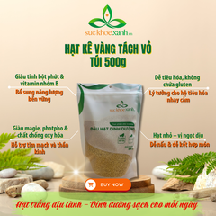 Hạt kê vàng tách vỏ nhập khẩu từ Trung Quốc (Kê nếp), Túi 500g