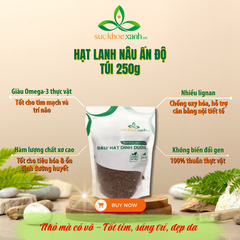 Hạt Lanh nâu nhập khẩu từ Ấn Độ, Túi 250g