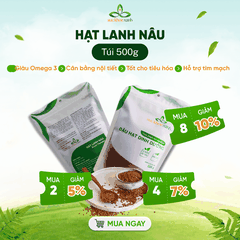 Hạt Lanh Nâu Ấn Độ 500g– Bổ Sung Chất Xơ -Protein Thực Vật -Tốt Cho Tim Mạch -Giảm Cân