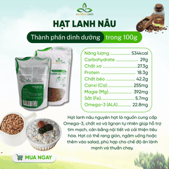 Hạt Lanh Nâu Ấn Độ 500g– Bổ Sung Chất Xơ -Protein Thực Vật -Tốt Cho Tim Mạch -Giảm Cân