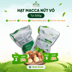 Hạt Macca nứt vỏ nhập khẩu từ Úc, Túi 500g