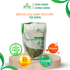 Đậu hà lan xanh tách đôi Canada Túi 500g - Set 10 Túi