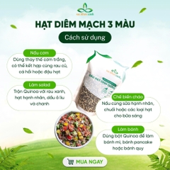Hạt Quinoa 3 màu nhập khẩu từ Peru, Túi 500g