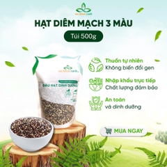 Hạt Quinoa 3 màu nhập khẩu từ Peru, Túi 500g