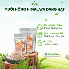 Muối Hồng Himalaya Dạng Hạt 100g – Tinh Thể Tự Nhiên – Nấu Ăn, Ngâm Chân, Thanh Lọc Cơ Thể