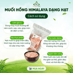 Muối Hồng Himalaya Dạng Hạt 100g – Tinh Thể Tự Nhiên – Nấu Ăn, Ngâm Chân, Thanh Lọc Cơ Thể