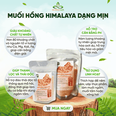 Muối Hồng Himalaya Dạng Mịn 500g – Khoáng Chất Tự Nhiên – Nấu Ăn, Chăm Sóc Da