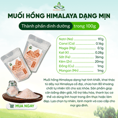Muối Hồng Himalaya Dạng Mịn 100g – Khoáng Chất Tự Nhiên – Nấu Ăn, Chăm Sóc Da