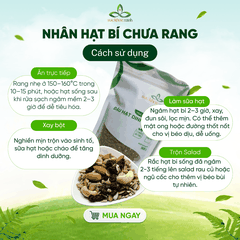 Nhân Hạt Bí Xanh Sống 500g – Bổ Sung Vitamin E, Protein, Thực Dưỡng Eat Clean
