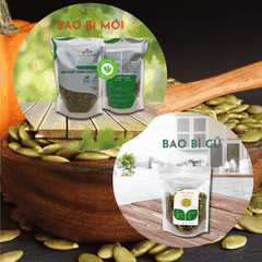 Nhân Hạt Bí chưa rang, nhập khẩu từ Trung Quốc, Túi 500g