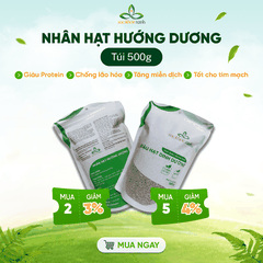 Hạt Hướng Dương Bóc Vỏ Trung Quốc 500g – Ăn Vặt Dinh Dưỡng, Ăn Chay, Làm Đẹp Da, Bổ Sung Khoáng Chất
