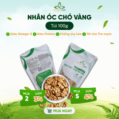 Nhân Óc Chó Vàng Mỹ 100g – Hỗ Trợ Sức Khỏe Toàn Diện, Tăng Đề Kháng