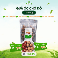 Quả Óc Chó Đỏ Mỹ 500g – Ăn Vặt Lành Mạnh, Nhiều Protein & Chất Xơ