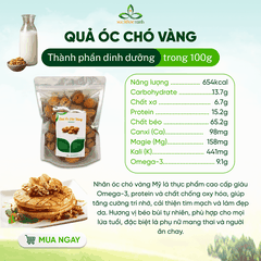 Quả Óc Chó Vàng Mỹ 500g – Hạt Dinh Dưỡng Giàu Omega 3, Tốt Cho Tim Mạch